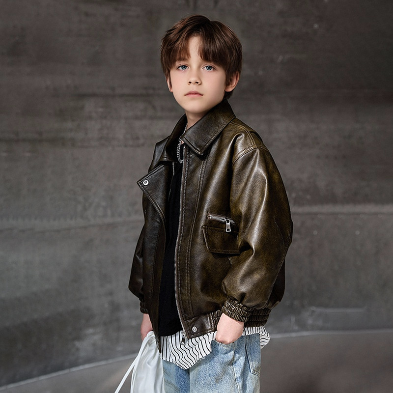 Streetwear Brand Logo - Jongens donkergroene waterdichte winddichte jas 2-12Y