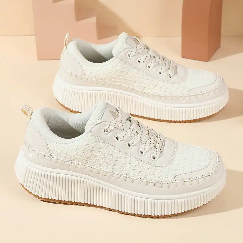 Streetwear Brand In Vietnam - Bruine schoenen Dames Flats Herfstlaarzen Sneakers