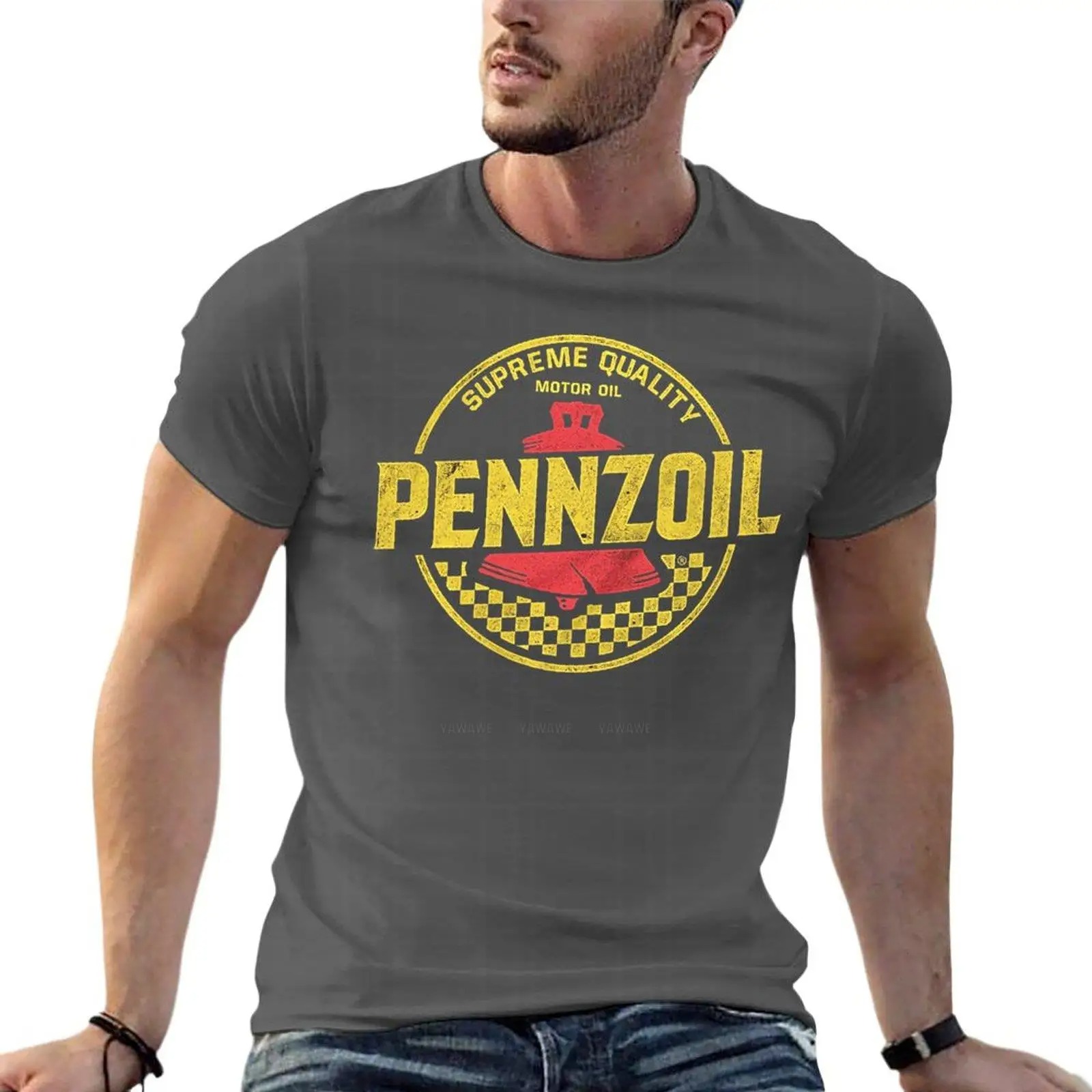 Streetwear Brand Logo - Distressed Pennzoil Motor Olie Logo Oversized